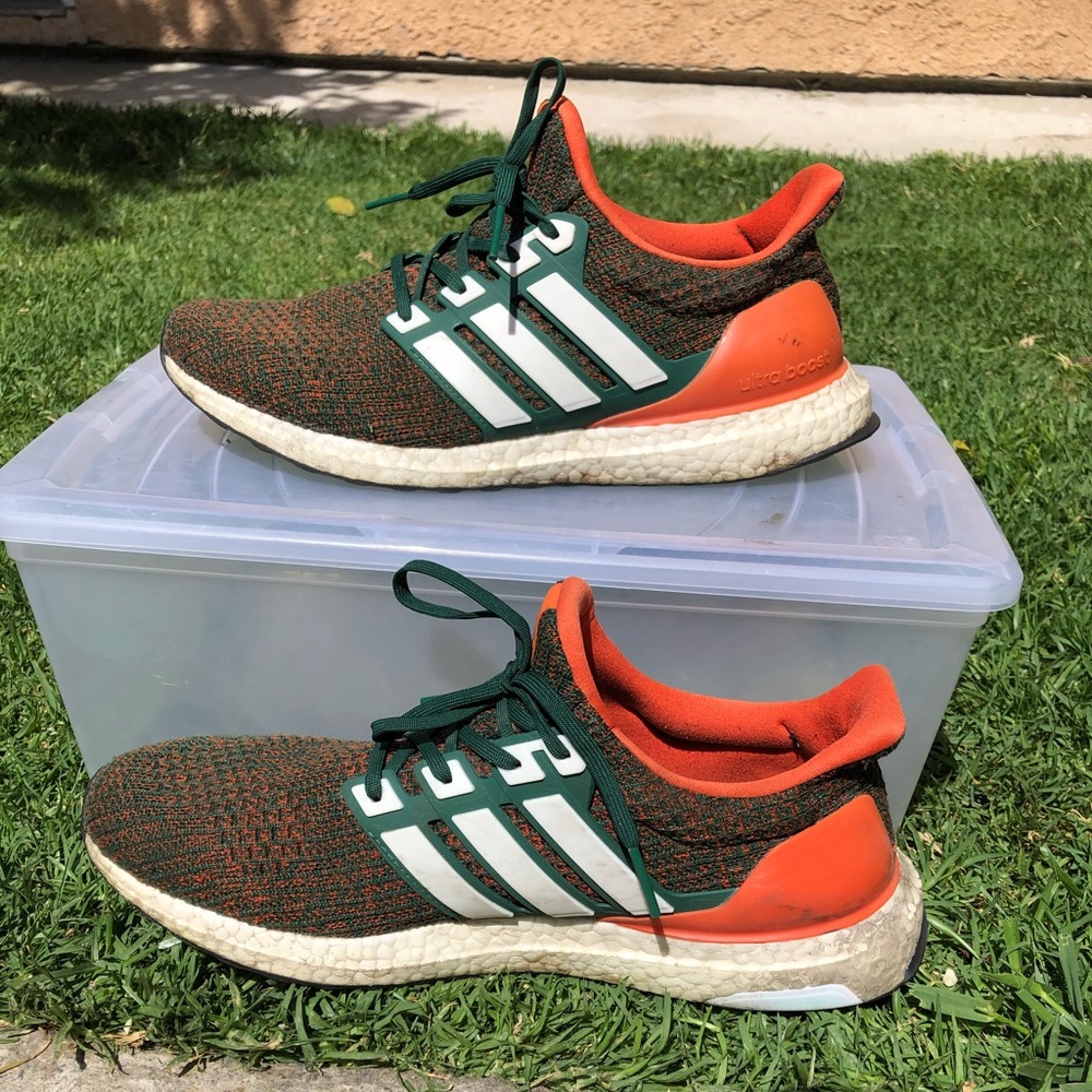 Adidas ultraboost men Sz 10.5 university of Miami